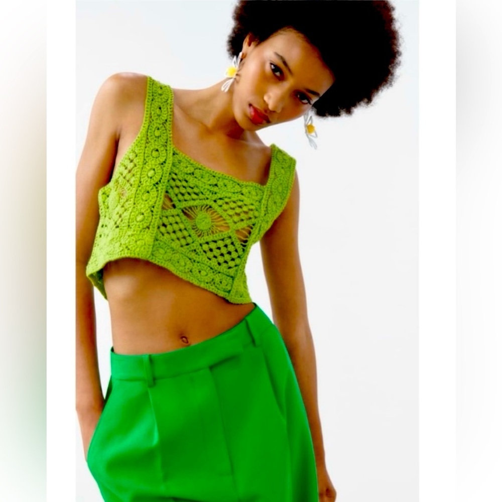 Green Zara pants